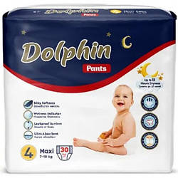 Підгузки-трусики дитячі Dolphin 4 maxi (7-18 кг), 30 шт.
