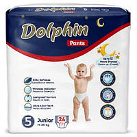 Подгузники-трусики детские Dolphin 5 junior (11-25 кг), 24 шт