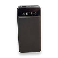 Внешний портативный аккумулятор Power Bank 30000 mah повербанк XO PR164 Black with Flashlight 2USB+Type-C