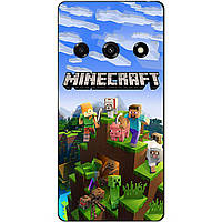 Силіконовий чохол бампер для Xiaomi Redmi A3 з малюнком Minecraft Майнкрафт