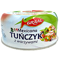 Салат з тунця мексиканський з овочами Грааль Graal mexicana 280g 90шт/ящ (Код: 00-00016238)