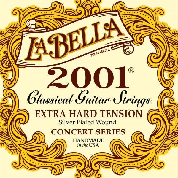 Струни для класичної гітари La Bella 2001XH Classical Silver Plated Extra Hard Tension