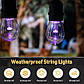 Вулична гірлянда з ретро лампами LED RGB Edison 10шт, 220V, 10метрів з перехідником, фото 4
