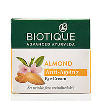 Заспокійливий і поживний крем під очі Biotique, Bio Almond, Біо Мигдаль,15 г