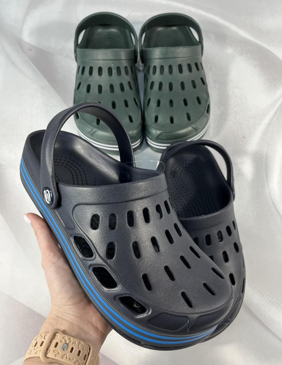 Крокси чоловічі Розмір 41-44/45. Колір синій, зелений