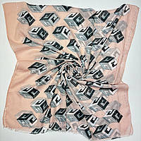 Хлопковый мягкий шарф палантин на весну. Турецкий женский палантин с абстрактным рисунком и пайетками