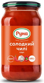 Соус "Солодкий чилі" Руна 490 грамів скляна банка, фото 1