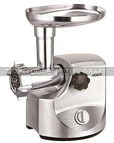 ARDESTO М'ясорубка, 3000 Вт, продук.-2.6кг/хв, 4 решітки + для ковб., кебе, 3 тертки, метал, сріблястий