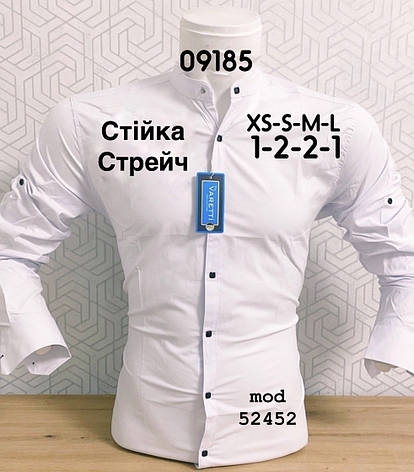 Стрейчева сорочка Varetti з довгим рукавом, стійка, фото 1