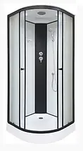 Душовий бокс KO&PO 127 F 90х90х215 см на низькому піддоні скло матове розсувні двері, фото 3