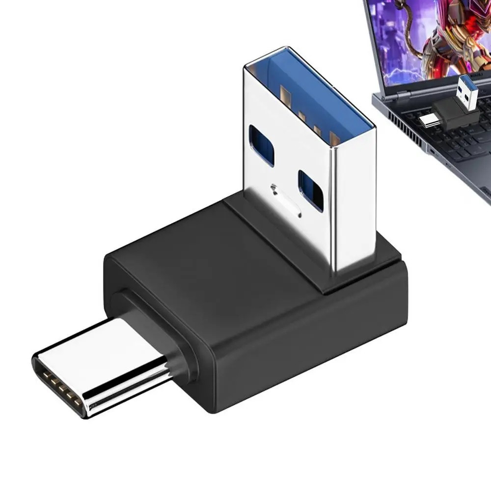 Перехідник адаптер кутовий USB Type-С — USB 3.1 (M/M) eXpert Type-11, метал