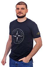 Футболка чоловіча Stone Island 24-Y-249706 темно-синя, фото 4