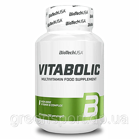 BioTech USA Vitabolic 30 таблеток, комплекс вітамінів і мінералів, при заняттях спортом і тренуваннях
