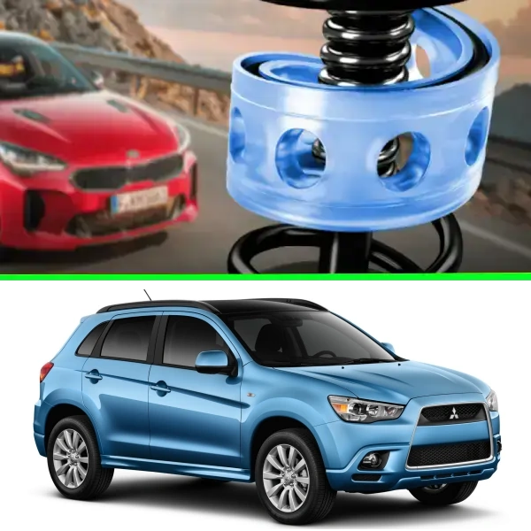 Автобафери силіконові на передні пружини Mitsubishi ASX 2010- (проставки, подушки пружини)