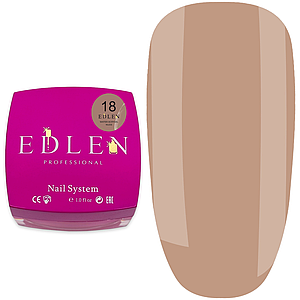 Рідкий акригель EDLEN Professional Water Acrygel Nude №18, 15 мл теплий світло-коричневий