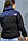Куртка демісезонна The North Face з рефлективним лого чорна з синім, фото 3