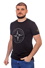Футболка чоловіча Stone Island 24-Y-249706 чорна, фото 5