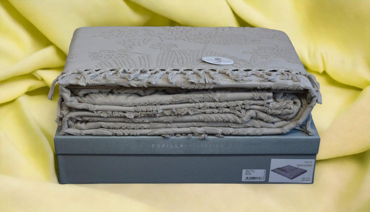 Махрове покривало Pupilla 220 х 240 см Fruit Kapucino, фото 1