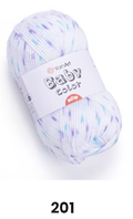 Нитки пряжа для в'язання акрилова BABY COLOR  YarnArt Беби Колор Ярнарт №  201
