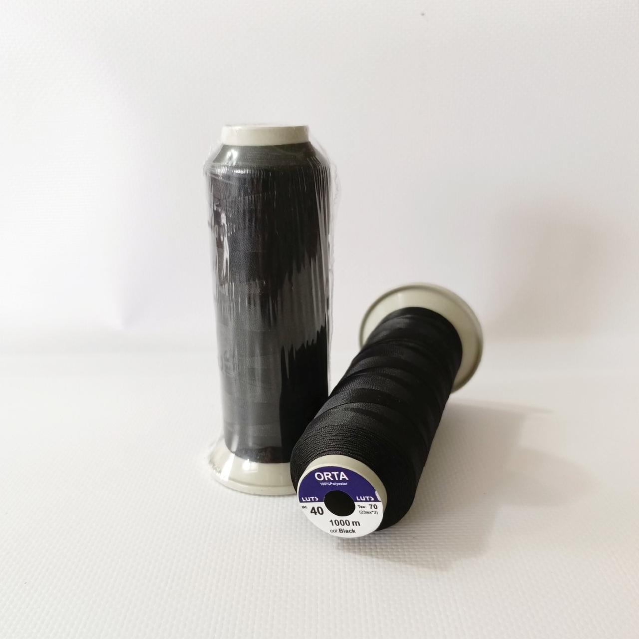 40/1000ORTAЧ Бісерні нитки ORTA 40 1000м Чорні, 40/1000ORTAЧ