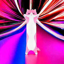 М'яка плюшева іграшка Довгий Кіт Батон котейка-подушка 50 см. ZG-335 Колір: рожевий