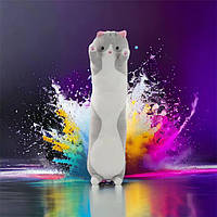 М'яка плюшева іграшка Довгий Кіт Батон котейка-подушка 50 см. ZI-674 Колір: сірий