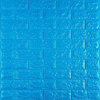 Декоративні самоклеючі 3D панелі  під цеглу Синій 700х770х7мм (003-7) SW-00000060