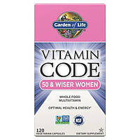 Витамины и минералы Garden of Life Vitamin Code 50 & Wiser Women, 120 вегакапсул DS