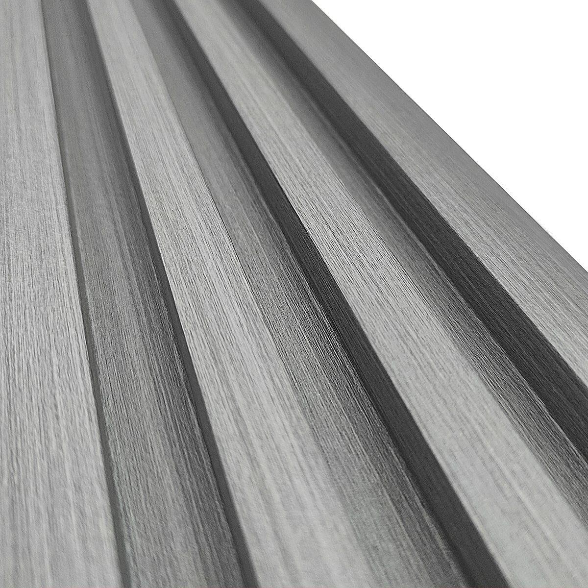 Декоративні панелі рейки Під шліфовану сталь Сірий WPC 160*3000*23мм 3Д стінова рейка для стін композит