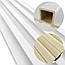 3Д рейки панелі Біла дерев'яна рейка Перламутр WPC 160*3000*23мм декоративні стінові під дошки композит, фото 8