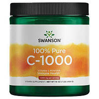 Витамины и минералы Swanson 100% Pure Vitamin C Powder, 454 грамм DS