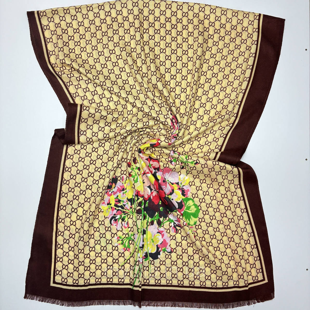 Жіночий класичний шарф палантин із натуральної бавовни. Турецький жіночий палантин з абстрактним малюнком