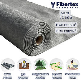 Геотекстиль для садових доріжок та садівництва 100г/м2, рулон 25м2 Fibertex