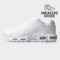 Жіночі кросівки Nike Air Max Plus TN All White, Демісезонні кросівки Найк Аір Макс ТН Плюс