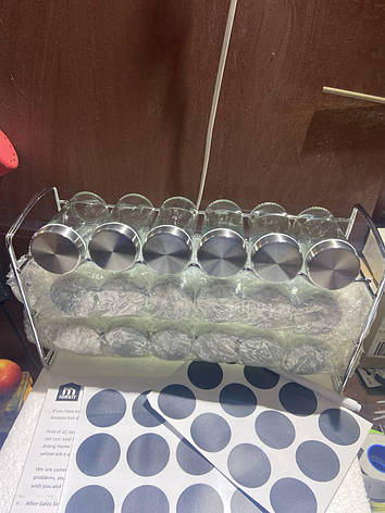 Стелаж із банками для спецій 18 шт. 120 мл, Amazon, Німеччина, фото 1