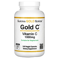 Витамин С 1000 мг, 240 вегетарианских капсул, California Gold Nutrition, Gold C