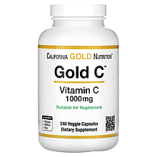 Вітамін С 1000 мг, 240 вегетаріанських капсул, California Gold Nutrition, Gold C
