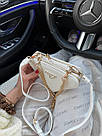 Жіноча сумка Прада біла Prada White, фото 9