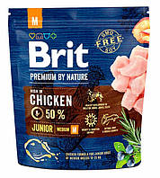 Сухий корм Бріт Brit Premium Junior М для цуценят і молодих собак великих порід віком від 2 до 12 місяців, 1 кг