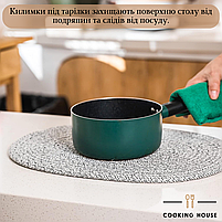 Набір сервірувальних килимків під тарілку. Cooking House, килимки під тарілки набір, підкладка під тарілку, світло-сірий, фото 6