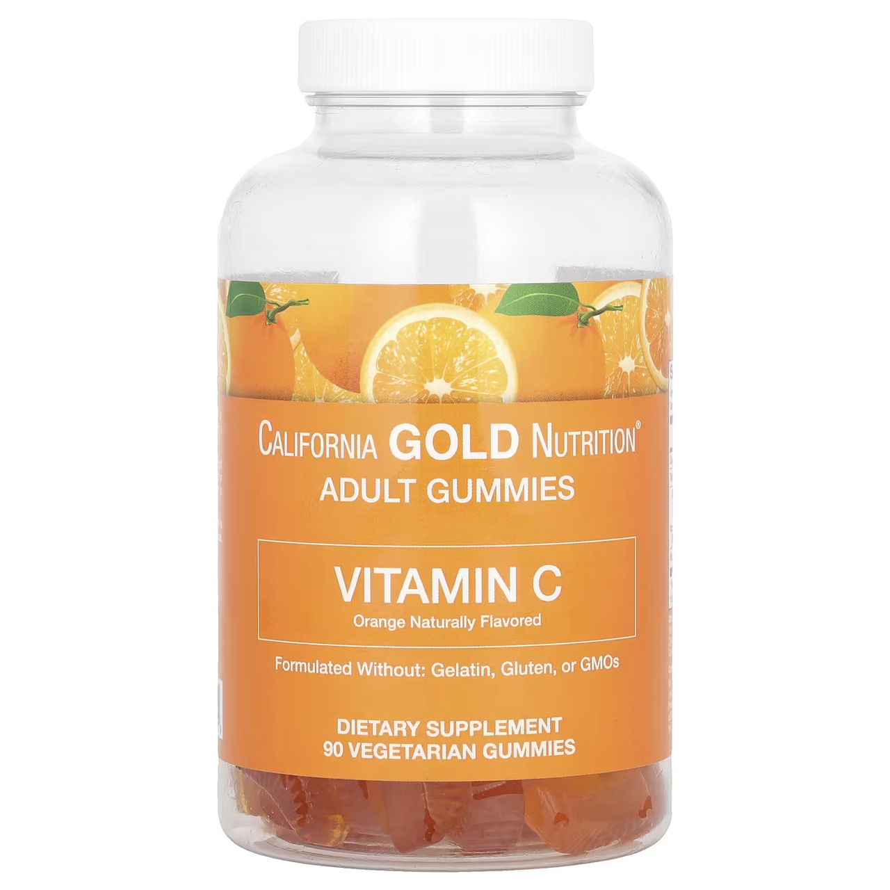 Вітамін С, натуральний апельсиновий смак, вегетаріанський, 90 жувальних капсул California Gold Nutrition