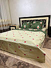 Комплект постільної білизни зелений бязь Gold Веселий авокадо, фото 4