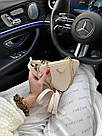 Жіноча сумка Прада бежева Prada Beige, фото 5