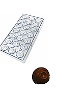 Поликарбонатная форма для конфет Полусферы 30 х 15 мм