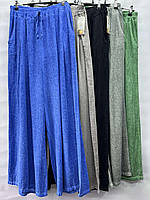 Штани жіночі на гумці лляні батал розмір 54-56 (5 кв) "RBOSSI" недорого від прямого постачальника
