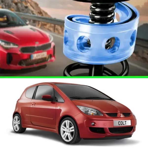 Автобафери силіконові на передні пружини Mitsubishi Colt VII 2004-2012 (проставки, подушки пружини), фото 1