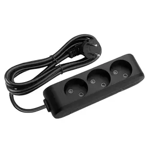 Подовжувач LETITIA б/з 3/3м чорпний