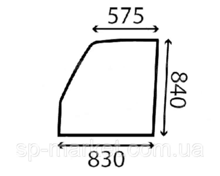 Скло дверей верх. JCB 827/30503, фото 1