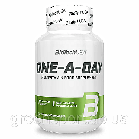 BioTech USA One-A-Day 100 таблеток, комплекс вітамінів і мінералів, антиоксиданти, імунітет