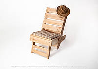 Кресло раскладное Арканзас Кресло для террасы Кресло для рыбалки Раскладное кресло из натурального дерева